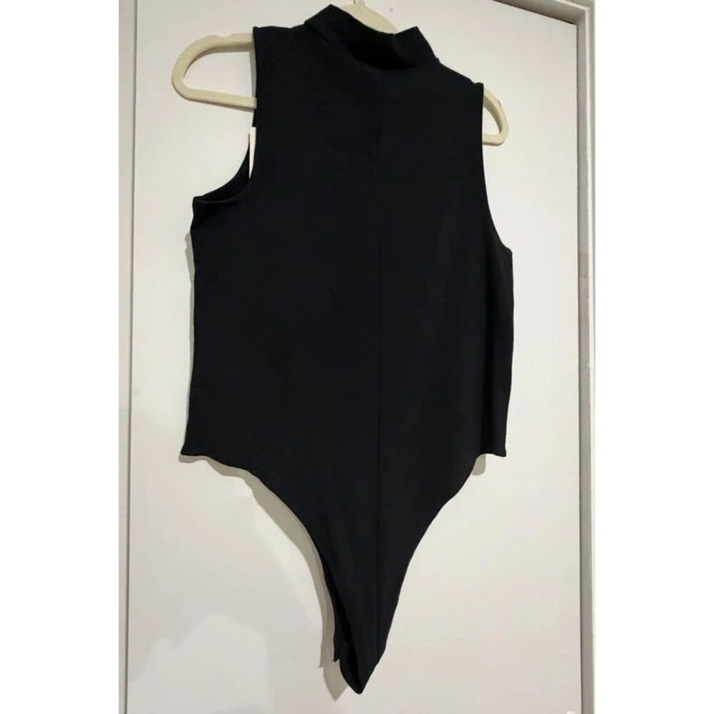 NWT A New Day Black Mock Neck Sleeveless Bodysuit - Size L